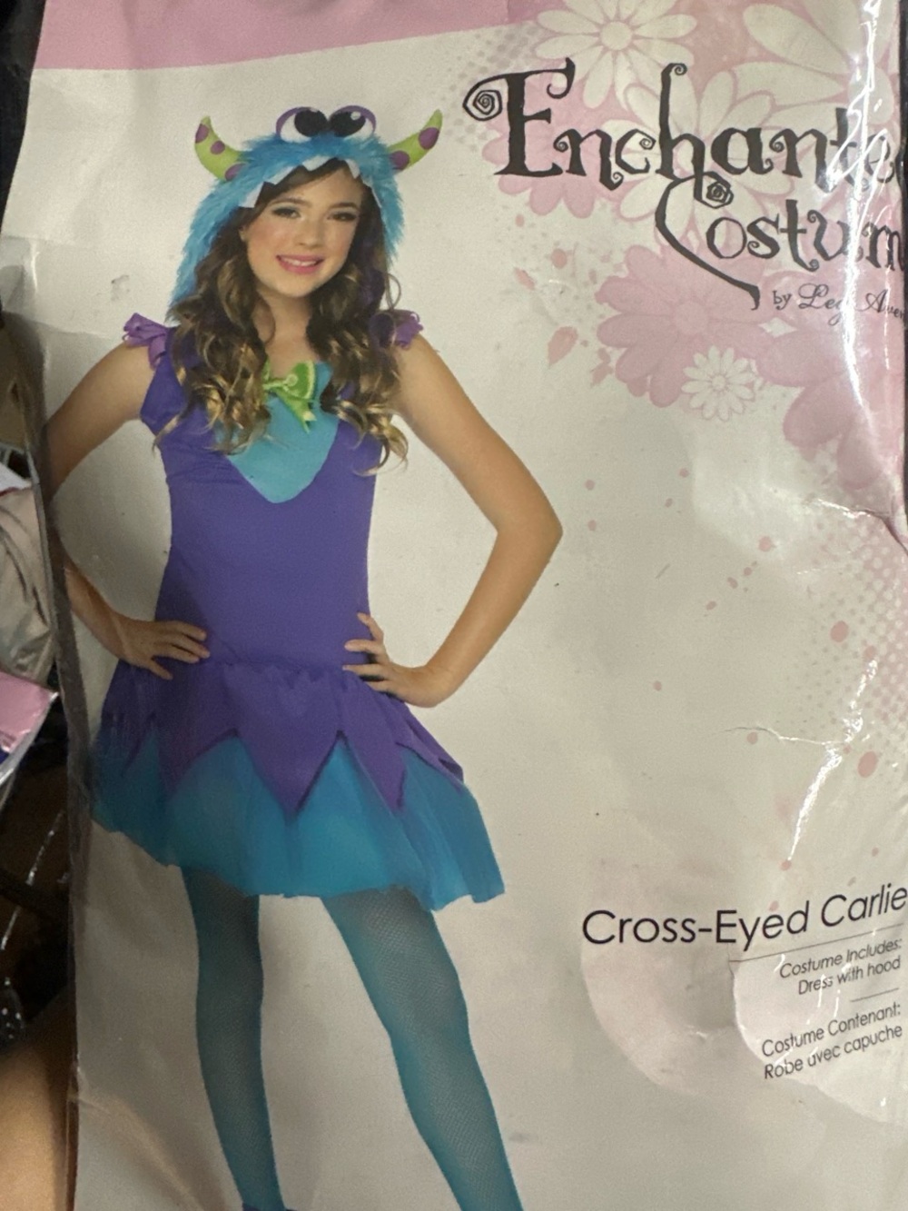 Leg Avenue Purple & Teal Cross-Eyed Monster Kids Costume